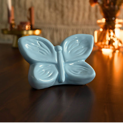 Urn vlinder blauw groot -  Butterfly Soul collection