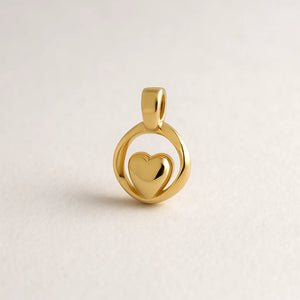 Ashanger | 14K Goud | Hart in Cirkel