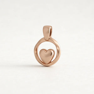 Ashanger | 14K Witgoud | Hart in Cirkel