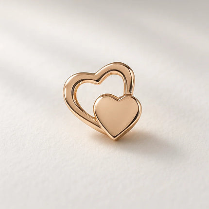 Ashanger | 14k Witgoud | Dubbelhart
