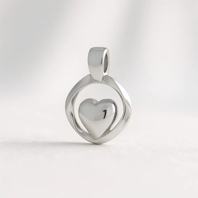 Ashanger | Zilver | Hart in Cirkel