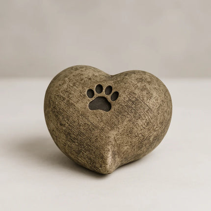 Dierenurn | Hart met Poot Liggend | Champagne
