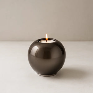 Glazen Mini Urn | Kaarshouder | Antraciet