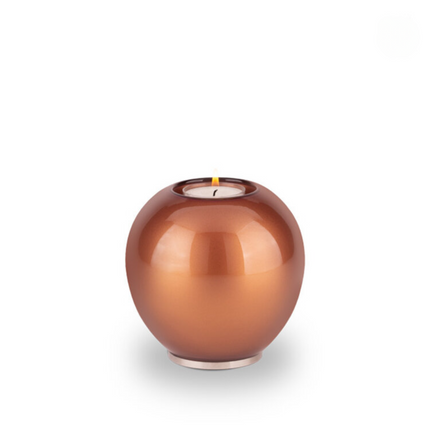 Glazen Mini Urn | Kaarshouder | Oranje