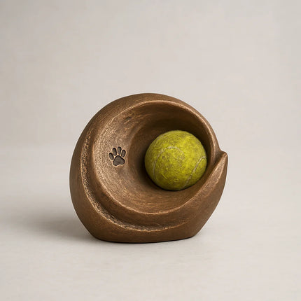 Honden Urn | Tennisbal | Bronskleurig