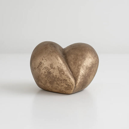 Keramische Mini Urn | Hartje | Bronskleurig