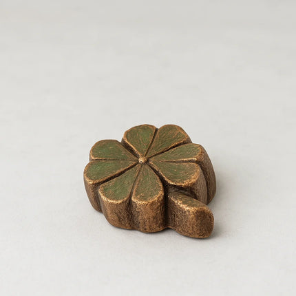 Keramische Mini Urn | Klavertje | Champagne