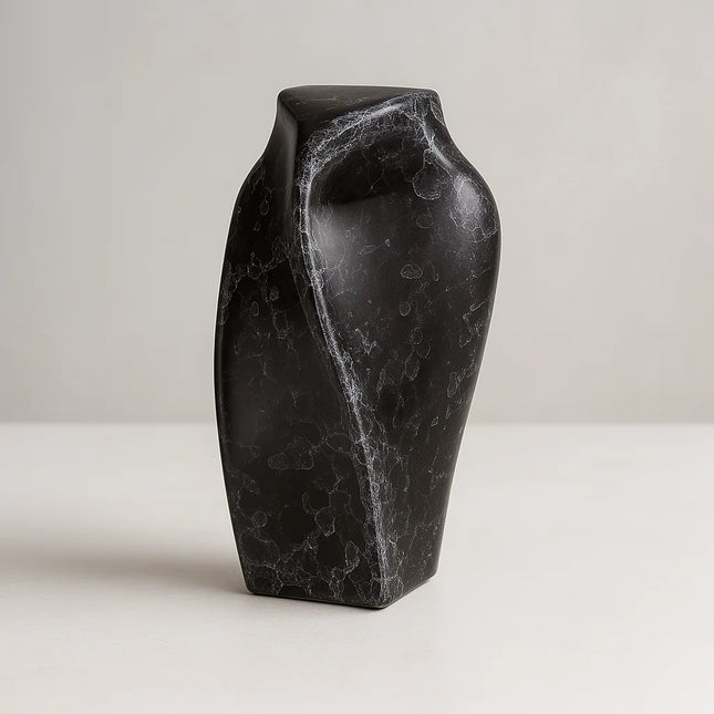 Keramische Urn | Kunst Heart to Heart | Zwart