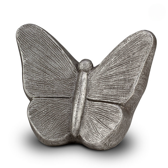 Keramische Urn | Vlinder Mariposa | Zilver