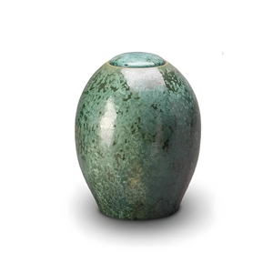 Keramische Urn | Klassiek met Kristal Lak | Groen