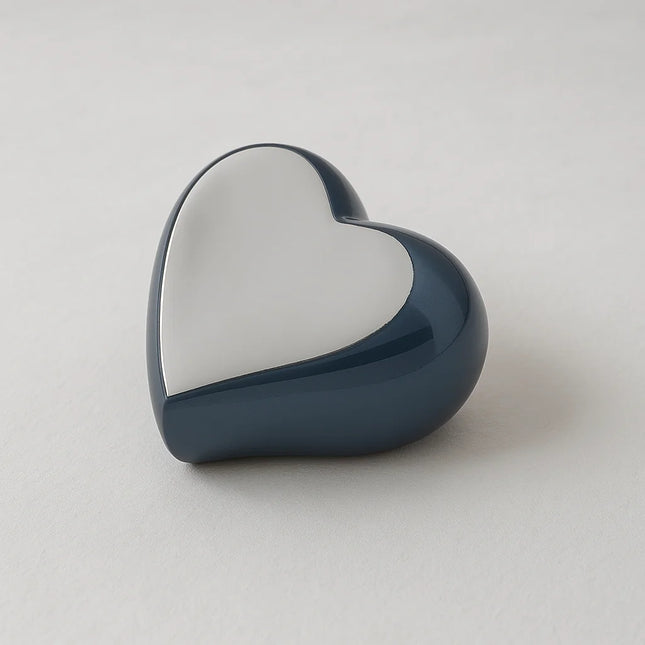 Metalen Mini Urn | Hart | Blauw