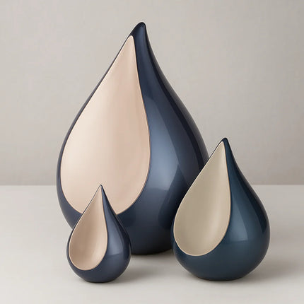 Metalen Urn | Traan Druppel | Nachtblauw