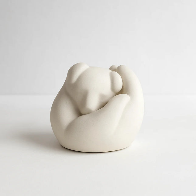 Porseleinen Honden Urn | Laatste Keer | Wit
