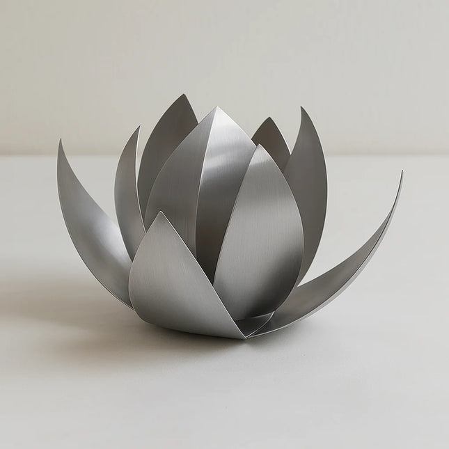 RVS Urn | Lotus | Zilverkleurig