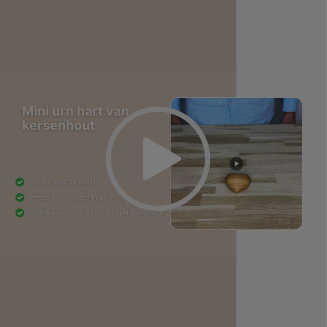 houten mini hart urn