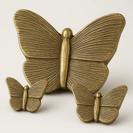 Keramische Urn | Vlinder Mariposa | Goudkleurig