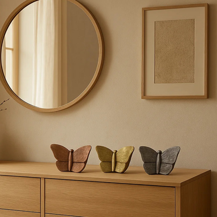 Keramische Urn | Vlinder Mariposa | Goudkleurig